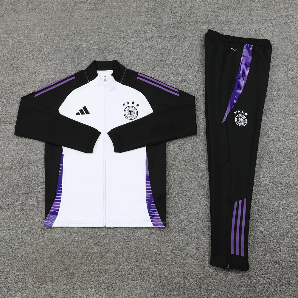 Kit Treino da Alemanha Branco e Roxo 2024/2025