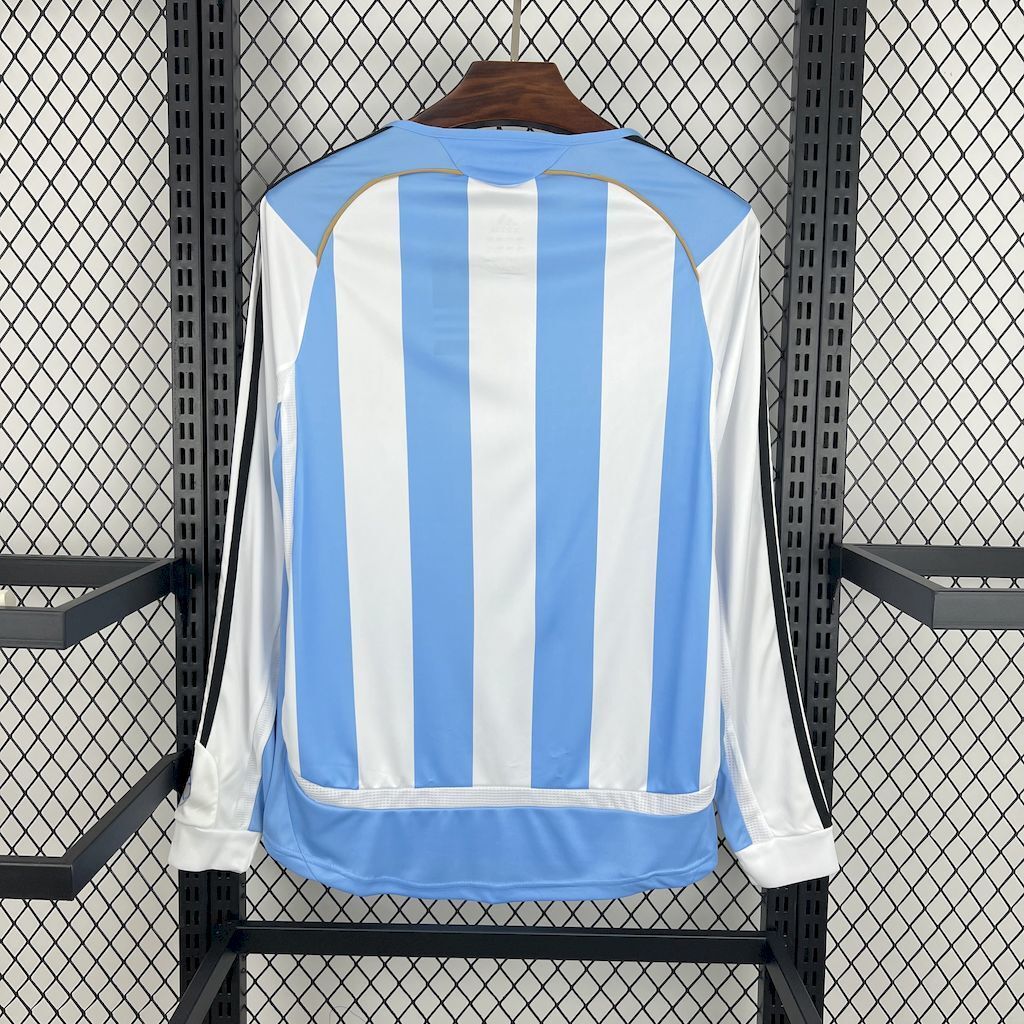 Camisa Manga Longa Retrô da Argentina Titular 2006