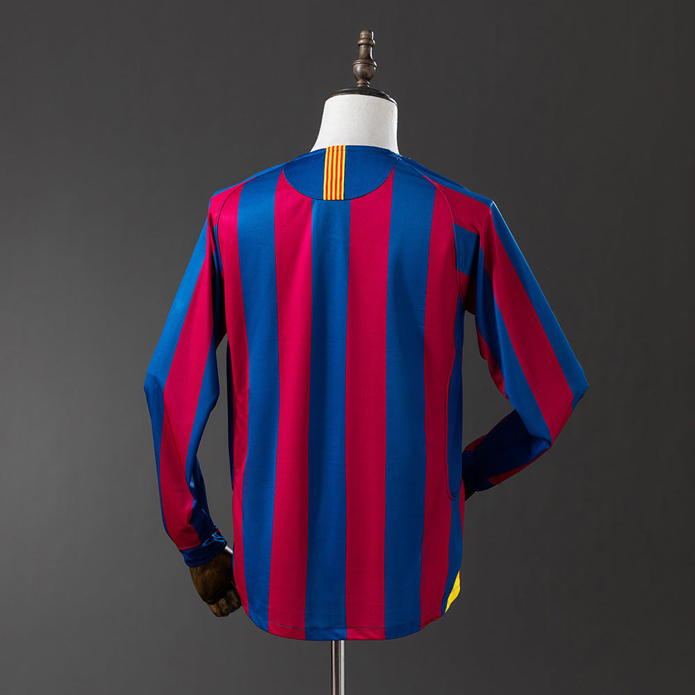 Camisa Manga Longa Retrô do Barcelona Titular 2005/2006