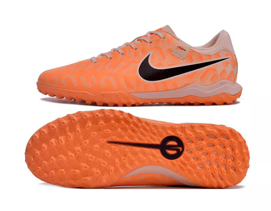 Chuteira Society Nike Tiempo Laranja (TF)