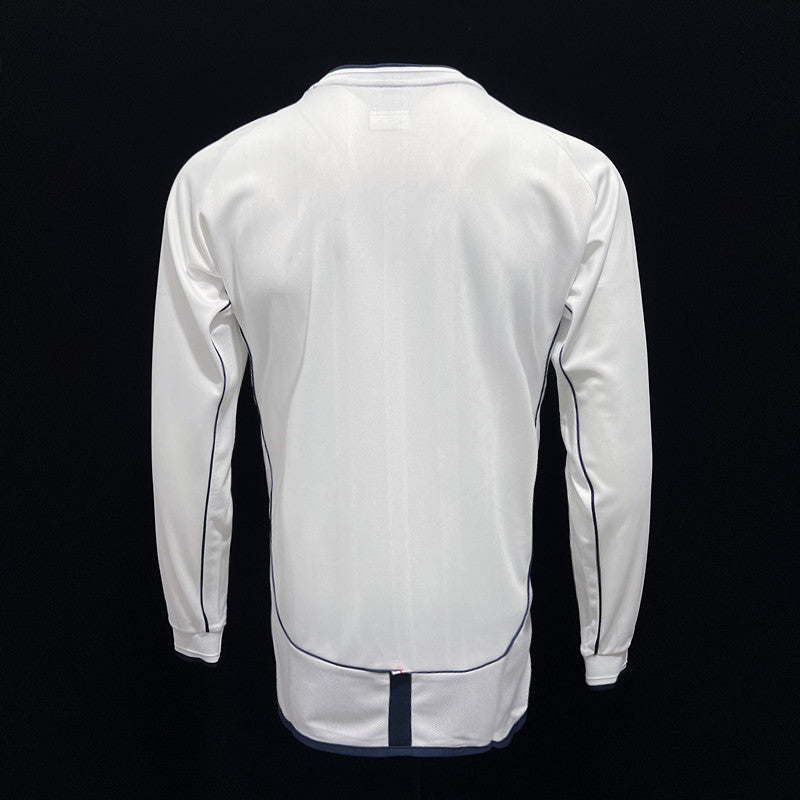 Camisa Manga Longa Retrô da Inglaterra Titular 2002