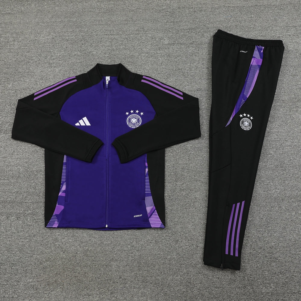 Kit Treino da Alemanha Preto e Roxo 2024/2025