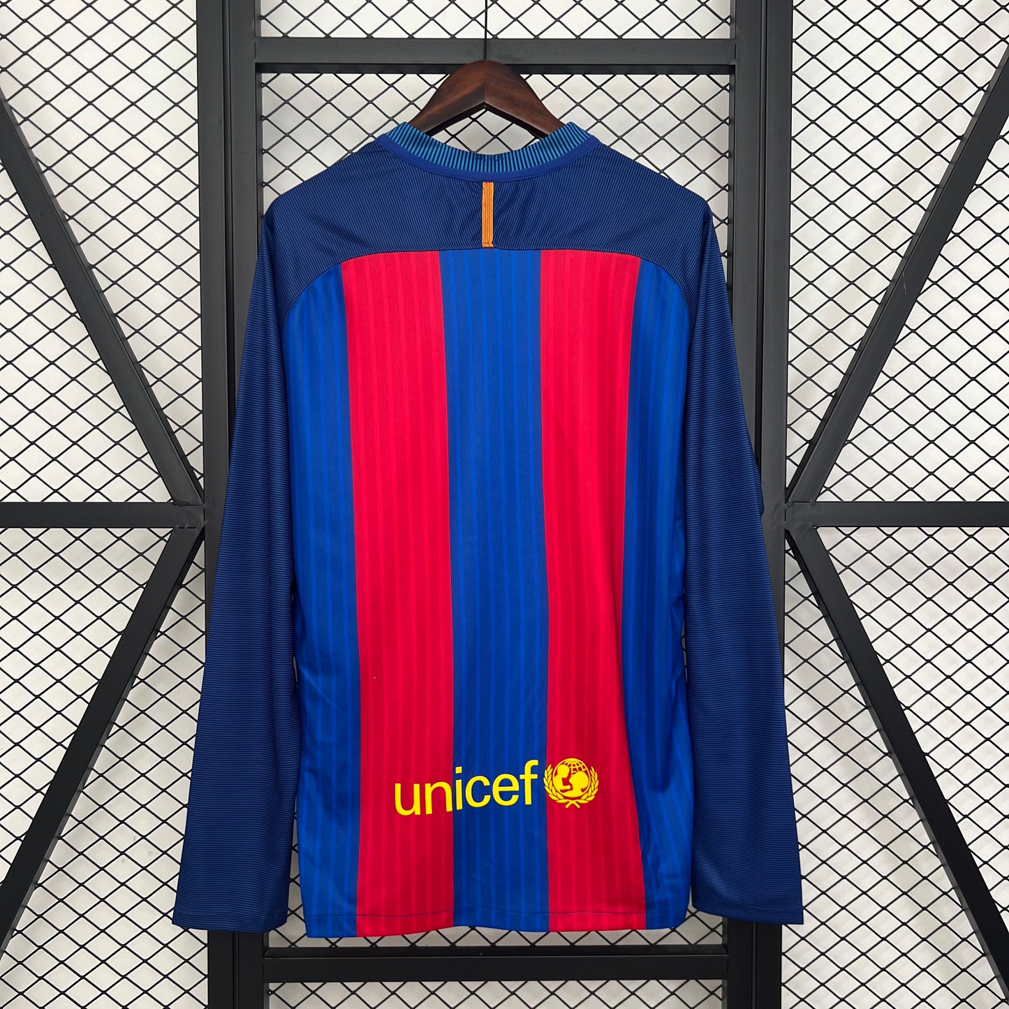 Camisa Manga Longa Retrô do Barcelona Titular 2014/2015