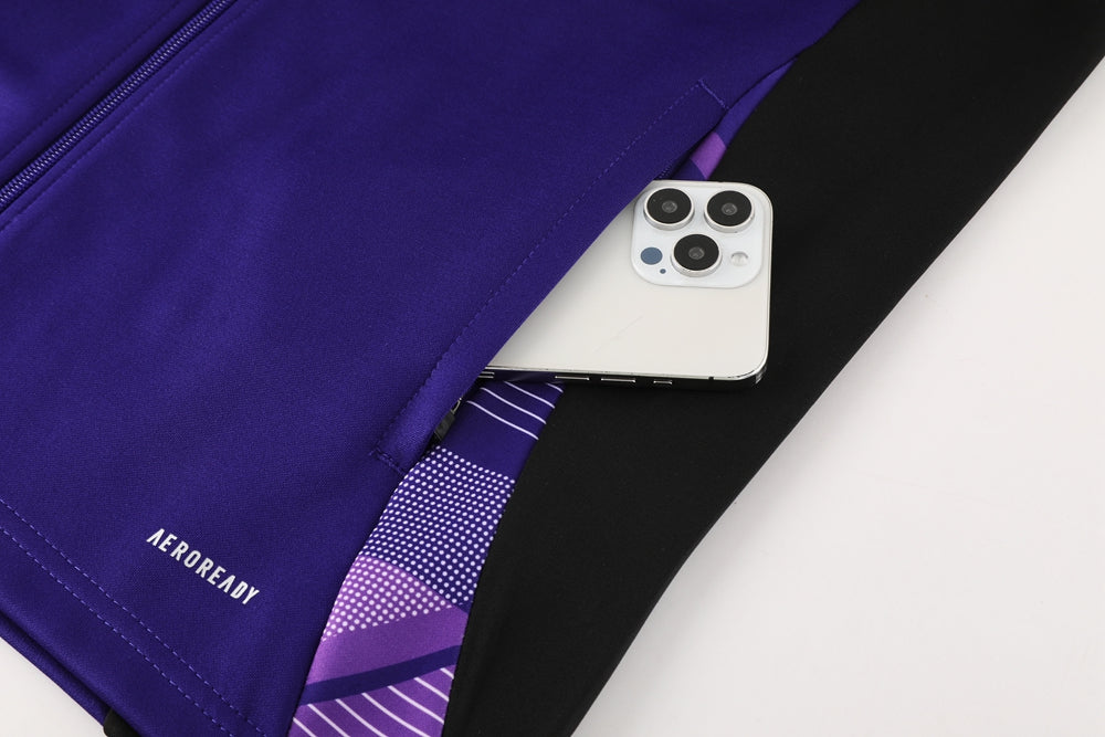 Kit Treino da Alemanha Preto e Roxo 2024/2025