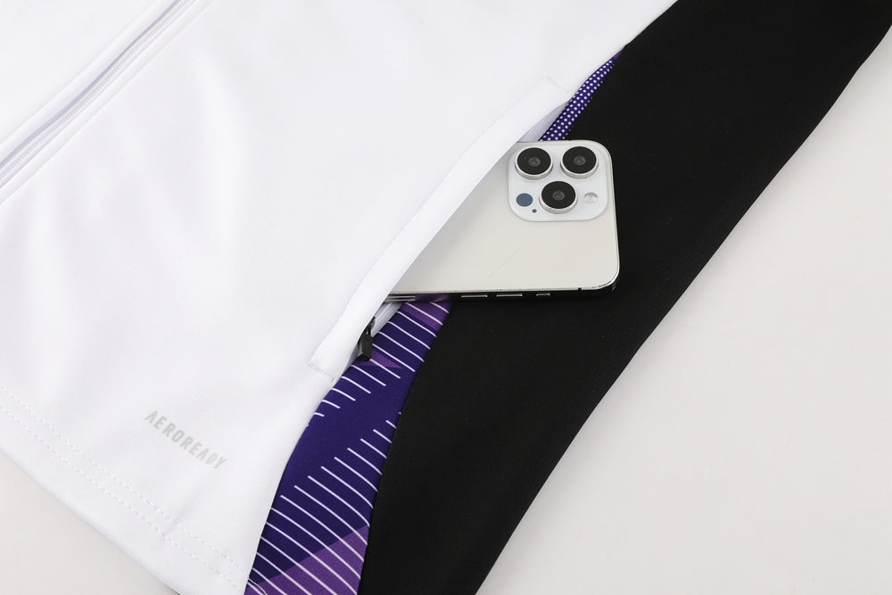 Kit Treino da Alemanha Branco e Roxo 2024/2025