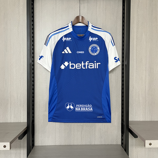 Camisa do Cruzeiro Titular 2024/2025 Todos os Patrocinadores