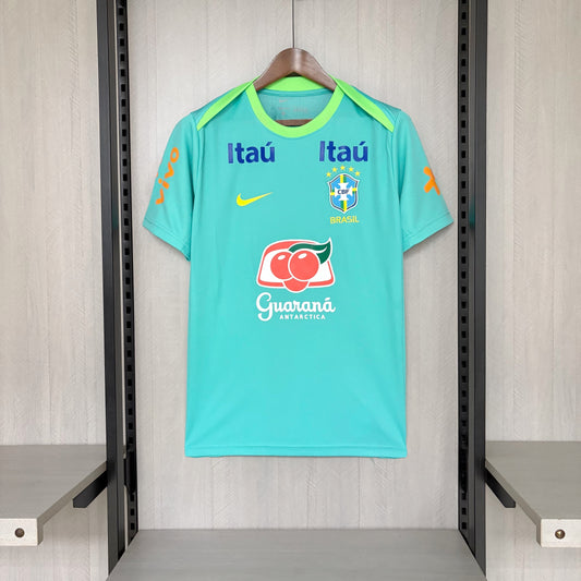 Camisa do Brasil Treino Verde Água "Todos Patrocinadores" 2026/2027