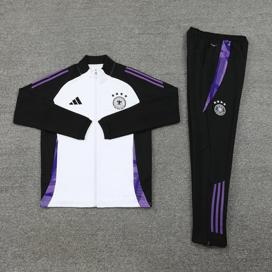 Kit Treino da Alemanha Branco e Roxo 2024/2025