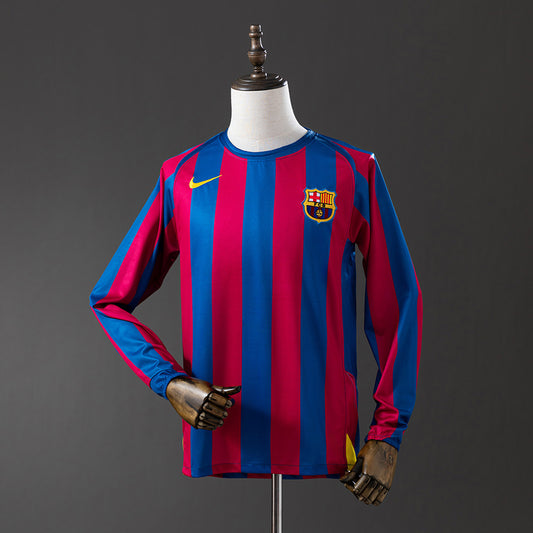 Camisa Manga Longa Retrô do Barcelona Titular 2005/2006