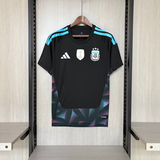 Camisa da Argentina de Goleiro + "Pacth de Campeão" 2026/2027