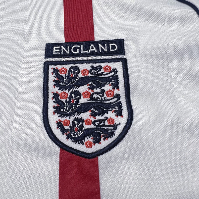 Camisa Manga Longa Retrô da Inglaterra Titular 2002