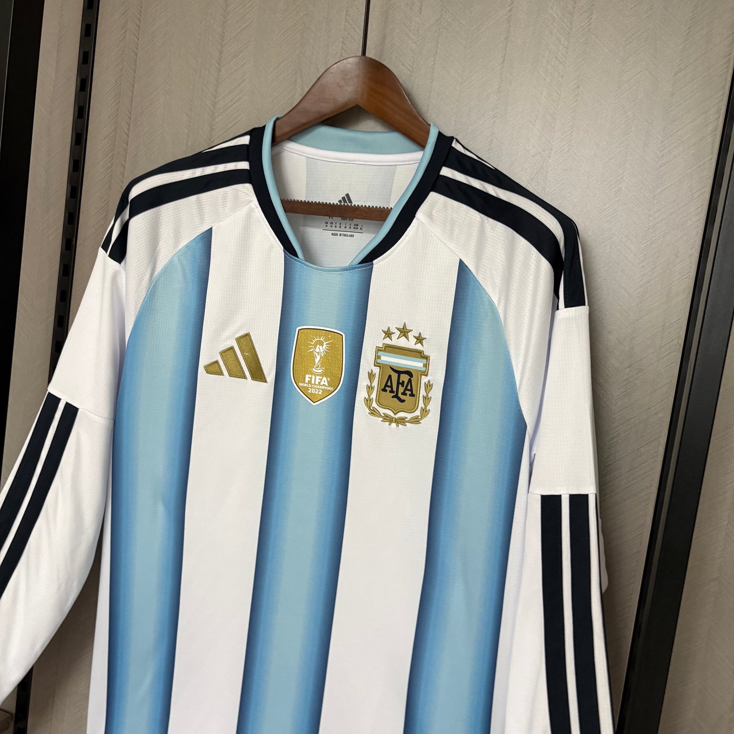 Camisa Manga Longa da Argentina Titular + "Patch de Campeão" 2026/2027