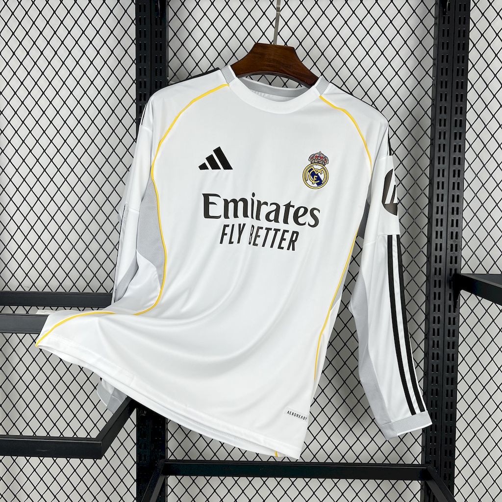 Camisa Manga Longa do Real Madrid Titular 2025/2026